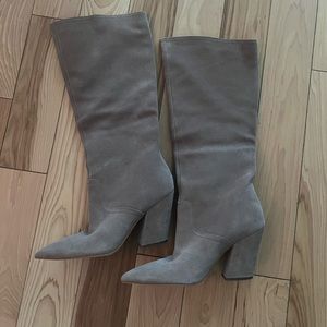 Dolce Vita - Tall Suede Poitned-Toe Block Heel Boots SZ 9